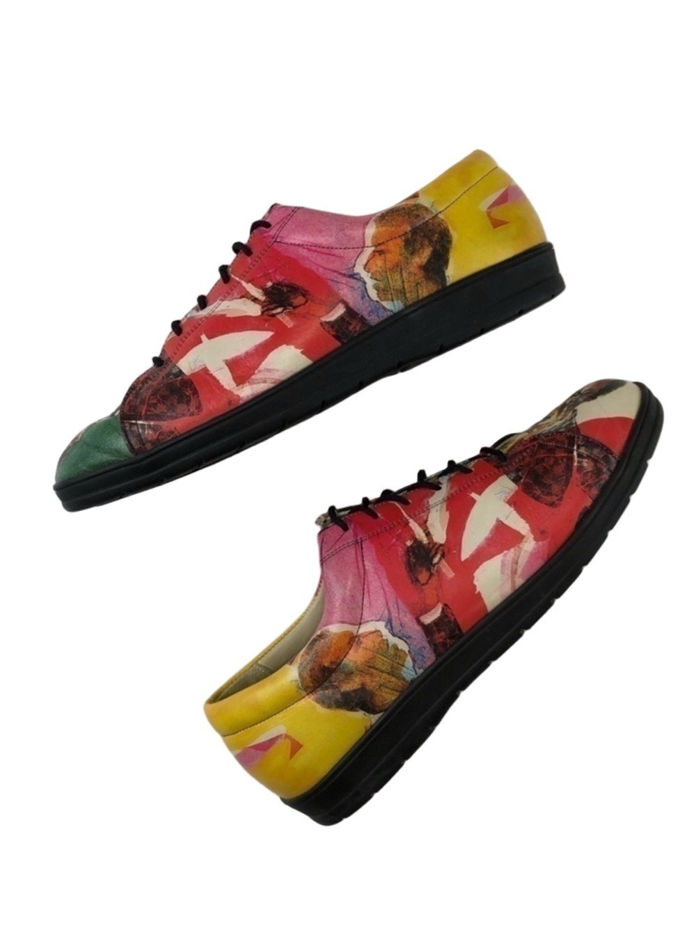 ICON Canada Jazz Themed Leather Sneakers Womens Size 7
